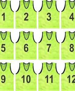 Football Training Number Bibs 1-12- F. Green