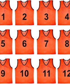 Football Training Number Bibs 1-12 - Orange