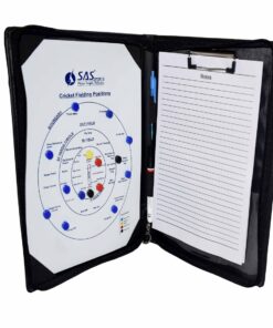 SAS SPORTS Cricket Coaches Tactic Board Folder with Zipper  (Black)