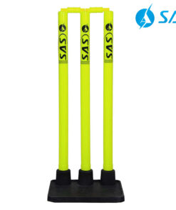 Cricket Rubber Stump Base with Plastic stumps - Glare (Fl. Yellow/Black)