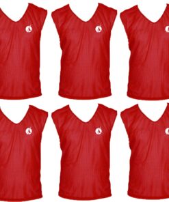 Football Training Bibs - Maroon (Set of 6)