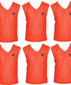 Football Training Bibs - Orange (Set of 6)