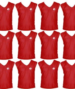 Football Training Bibs - Maroon (Set of 12)