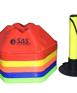 SAS Sports Agility Training Hexa Saucer Cone (Set of 25) for Football Soccer Field Marking Speed Coordination