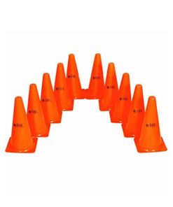 SAS Sports Football Agility 6 Inches Space Training Marker Cones Training,Cricket,Outdoor-(Orange,Set of 10)