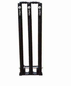 SAS SPORTS Cricket PVC Spring Back Stump Set - Black