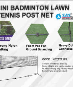 SAS SPORTS Portable Mini Badminton Net with Stand Poles