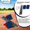 SAS SPORTS Athletic Starting Block PVC Adjustable Rubber Mounted Pedals for Any Track -Training PVC Paddle (with Bag)